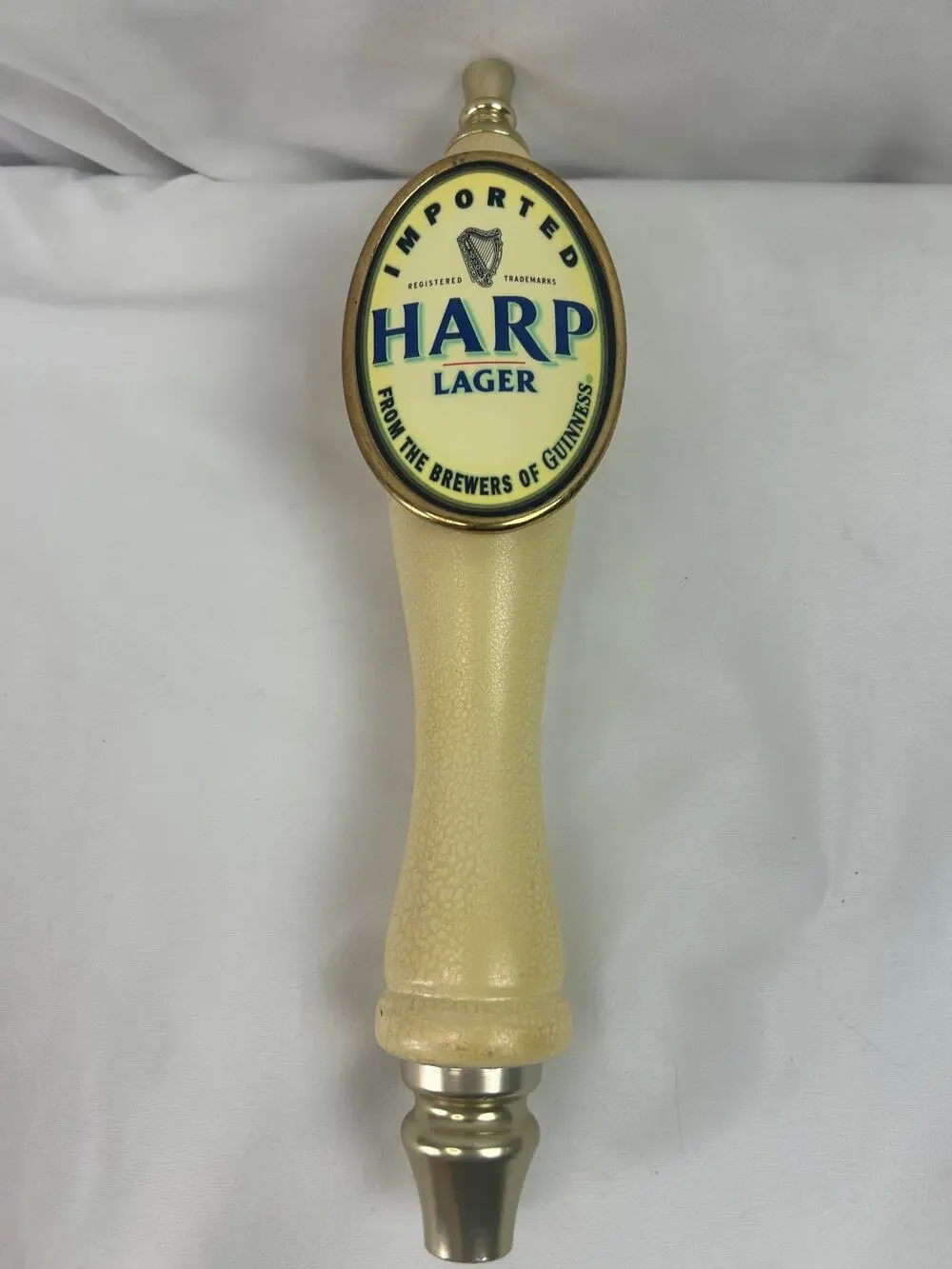 Harp Lager Beer Tap Handle Guinness Irish Pub Breweriana Draft Keg Vintage